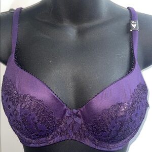 Victoria's Secret body by Victoria lined demi Deep Purple Bra NWT 32D